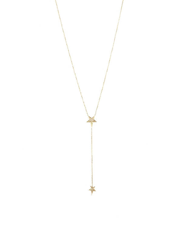 Diamond Star Lariat Necklace