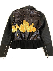 Black Sequin Back Jacket