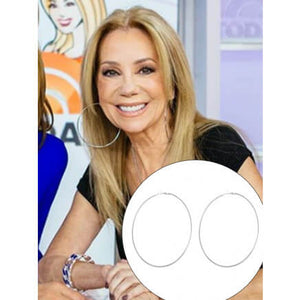 Kathie Lee White Gold Large Hoop Earrings